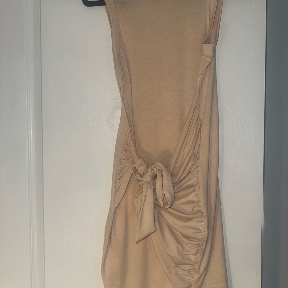 Amazon Sleeveless Tan Dress